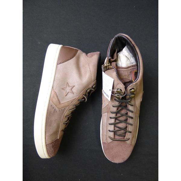 Brown Leather Converse One Star High Tops